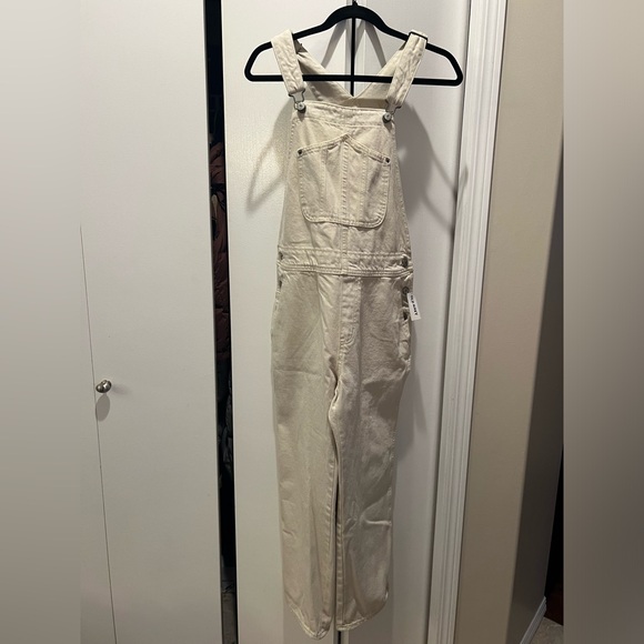 Old Navy Baggy Wide-Leg Jean Overalls - Picture 2 of 5